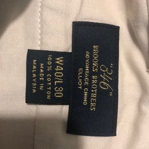 Brooks brothers w40/l40 pleated and cuffed chinos